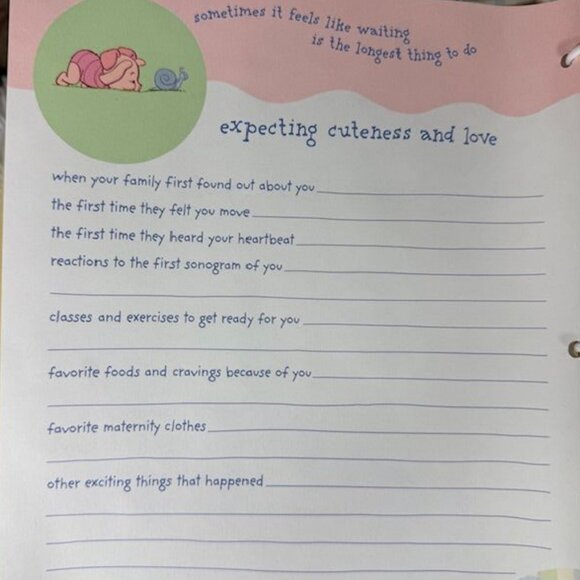 Vintage Disney x Hallmark First Year Baby Book 'Early Days of Wonder and Love' - Picture 5 of 16